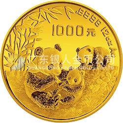 1995版熊猫金银铂及双金属纪念币12盎司圆形金质纪念币