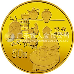 中国古代科技发明发现金银纪念币（第4组）1/2盎司圆形金质纪念币