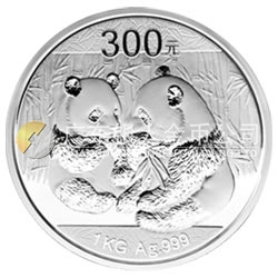 2009版熊猫金银纪念币1公斤银质纪念币