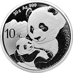 2019版熊猫金银纪念币30克圆形银质纪念币