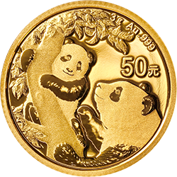 2021版熊猫金银纪念币3克圆形金质纪念币