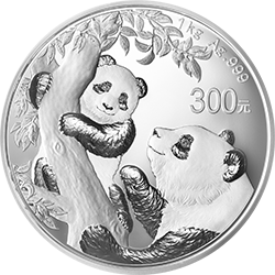 2021版熊猫金银纪念币1公斤圆形银质纪念币