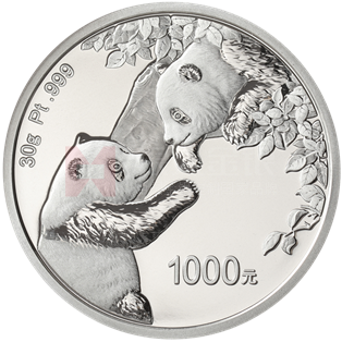 2023版熊猫贵金属纪念币30克圆形铂质纪念币