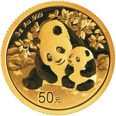 2024版熊猫3克普制金质纪念币