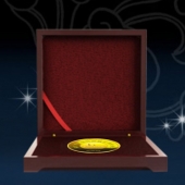 2014年3月：深圳金溢公司年会定做黄金纪念币和纯金纪念币制作