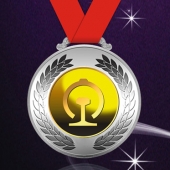 2013年4月：定制广铁集团银镶金纪念章定制纯银勋章