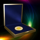 2013年5月：定制广铁集团定制纯金纪念币制作金镶玉纪念币