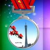 2015年1月：越秀集团定制纯银奖牌制作银质奖章定制