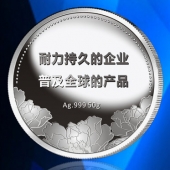 2015年10月定制　江西耐普公司十周年厂庆纪念银币定制