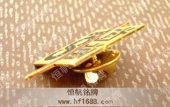 沟通100沙金徽标徽章胸徽,金属胸章,胸牌