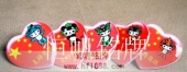 奥运福娃晶晶金属胸徽,红心胸徽