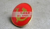 南方航空党支部共产党员徽章,红色圆形党徽