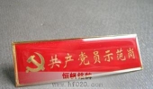 佩戴中国共产党员示范岗胸牌制作样式