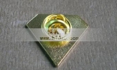 金属镀24K金与18K真金水钻徽章,镶仿钻石徽章