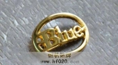 BLUE公司镀金胸针,镀金徽章,镀金胸花