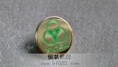 百合园林蚀刻徽章,钛金徽章,光面徽章